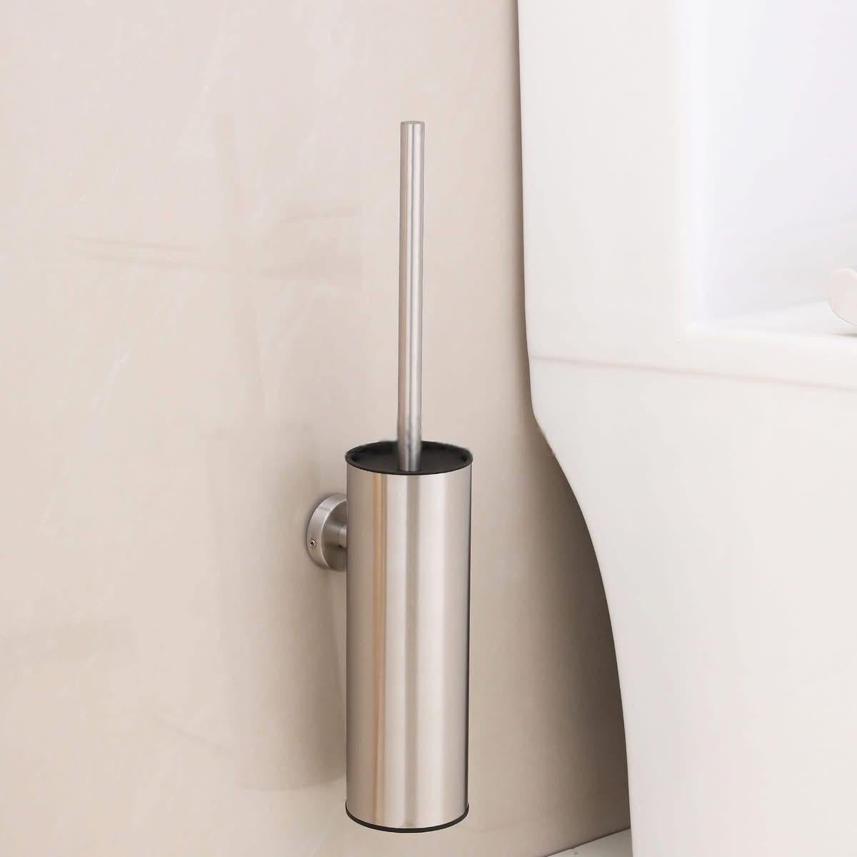 Toilet brush 2025 gray with holder