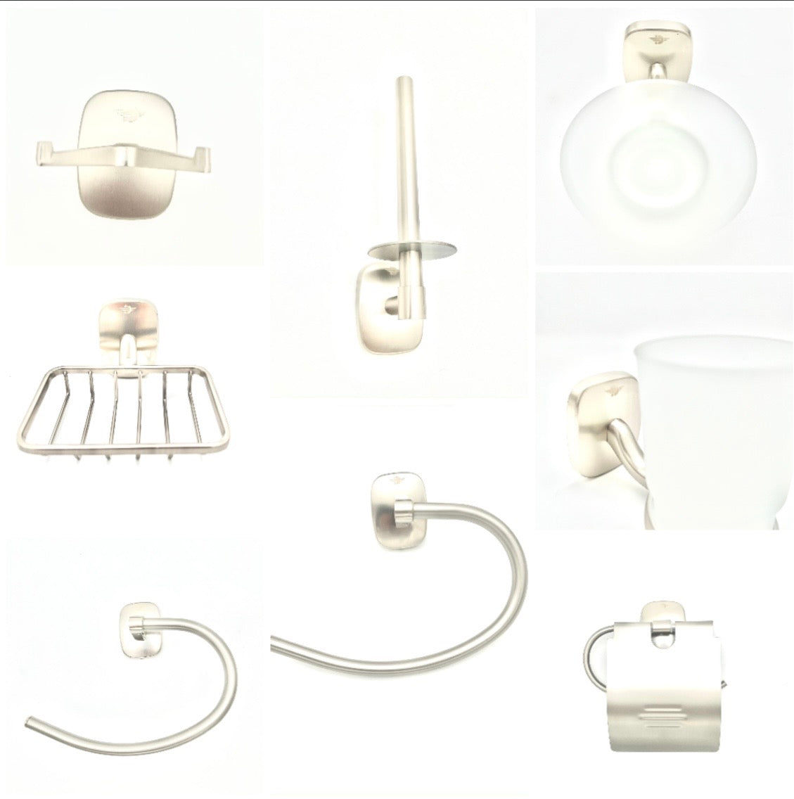 قطع اكسسوارات الحمام 116 رمادي