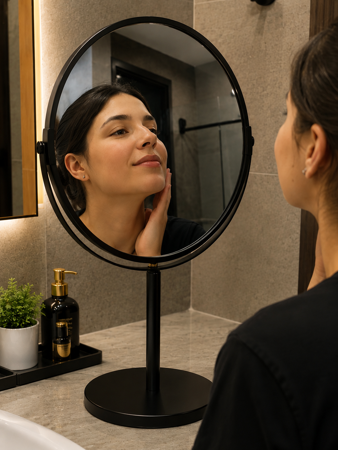 Mirror stand E3 Black
