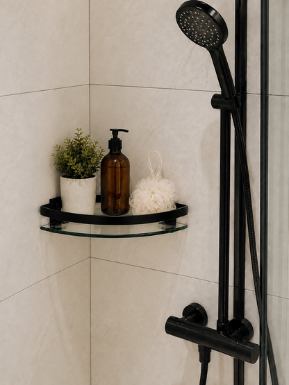 Shower corner glass K2 black