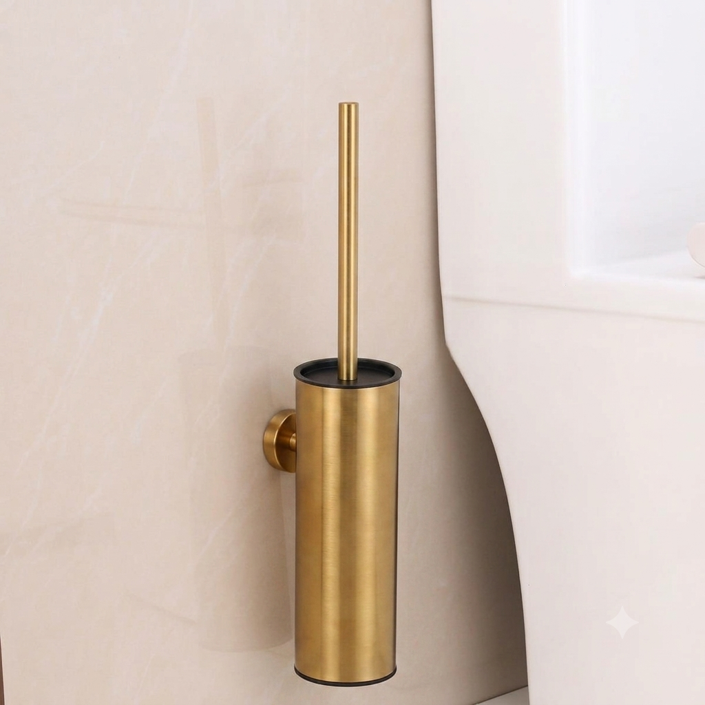 Toilet brush 2025 gold with holder