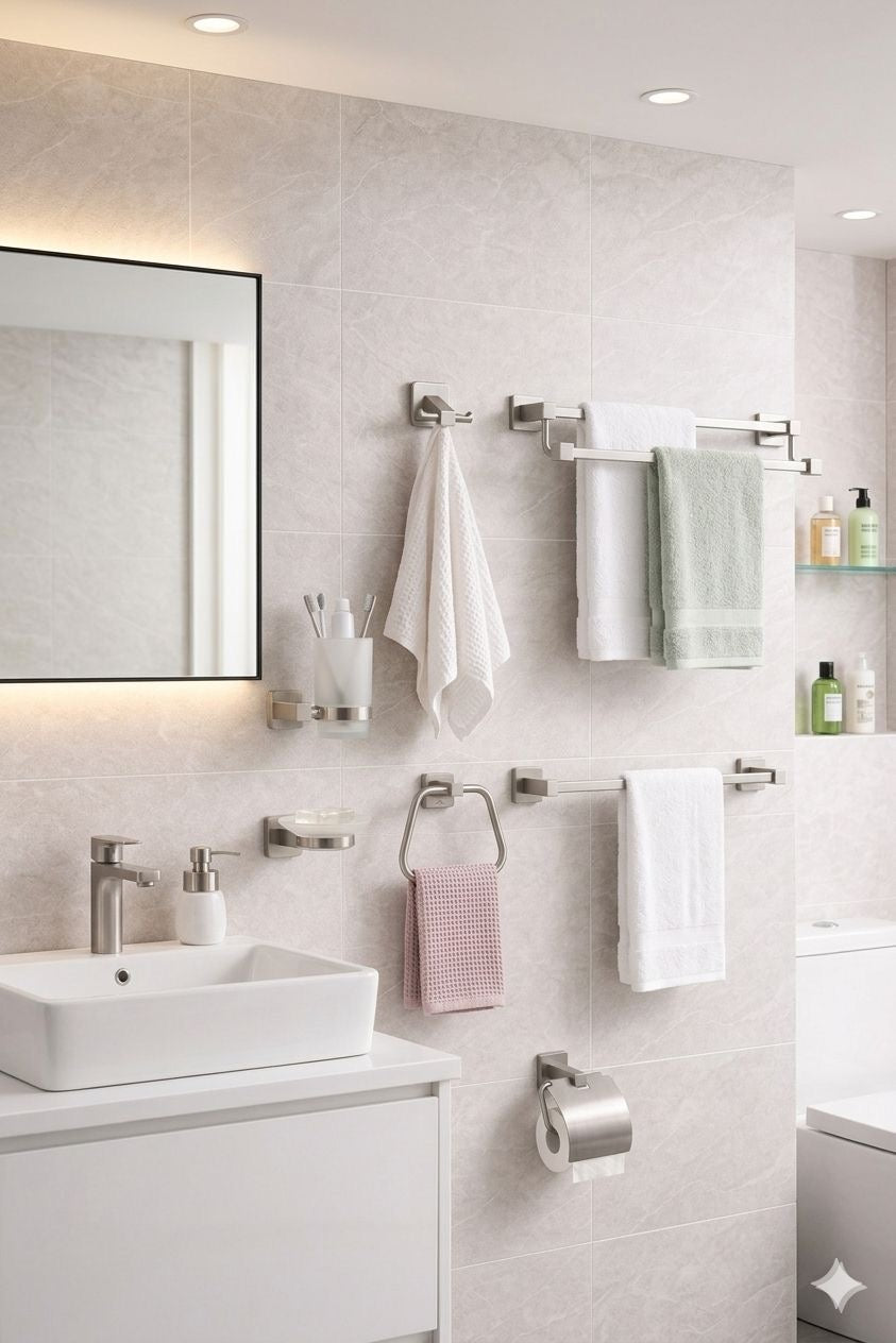 Delight Bathroom Accessories Set 89 gray color