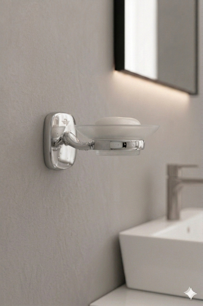 Delight Bathroom Accessories Set 116 silver color