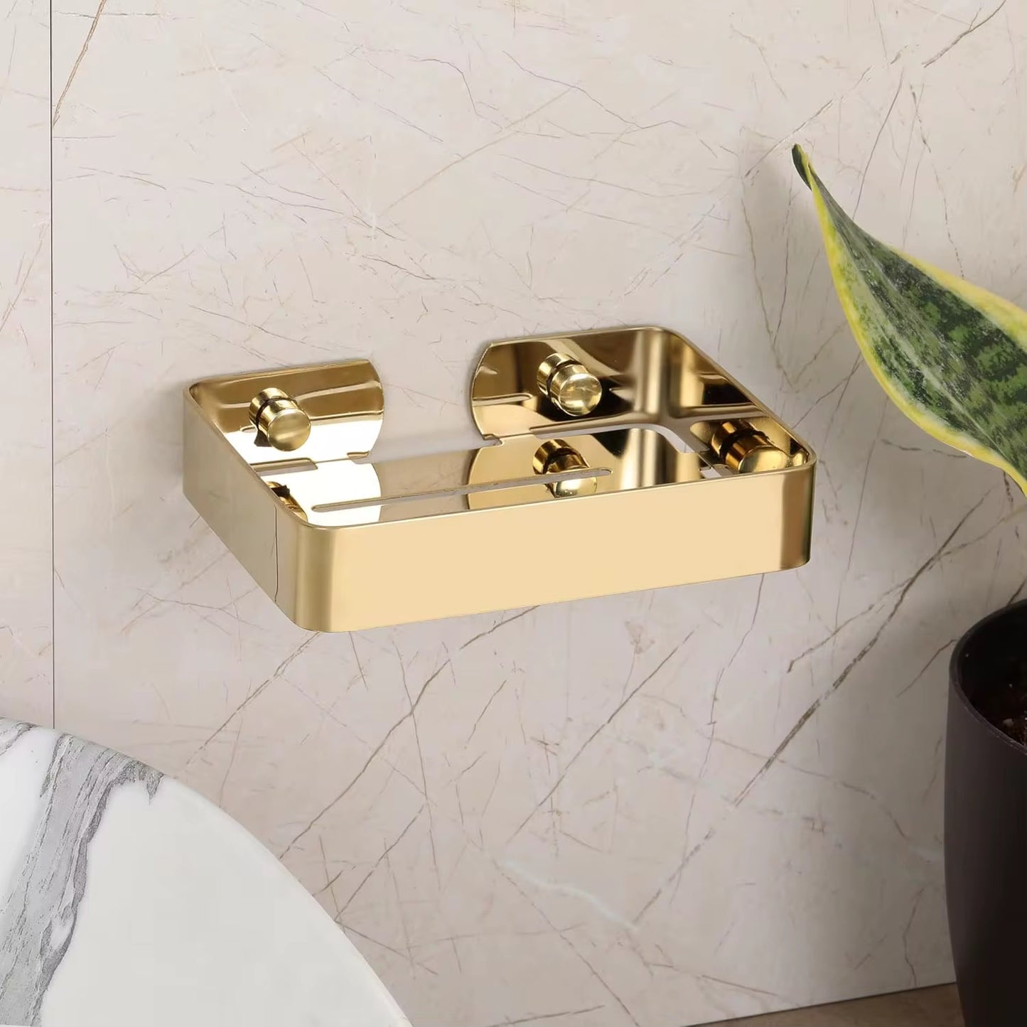 حامل صابون ذهبي