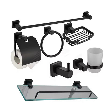 إكسسوارات الحمام 89 قطعة سوداء