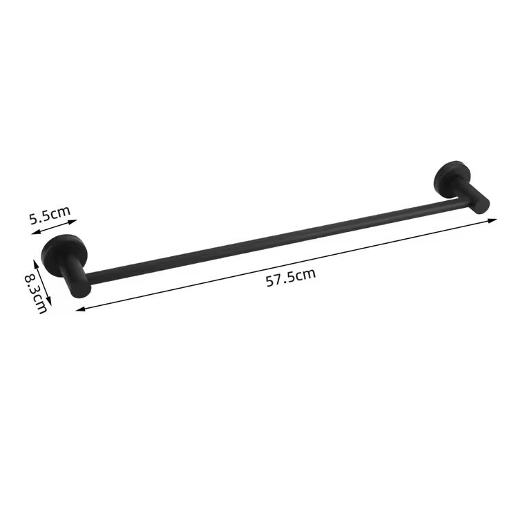 قطع إكسسوارات الحمام 93 لون أسود