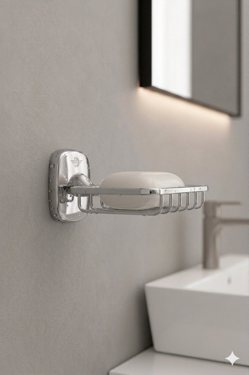 Delight Bathroom Accessories Set 116 silver color