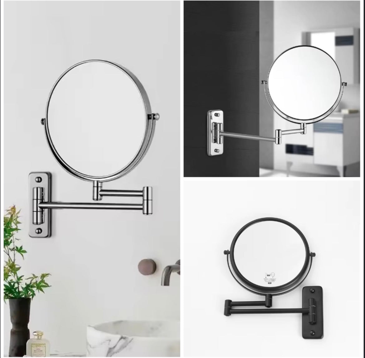 مرآة معدنية مربعة