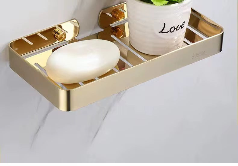 حامل صابون ذهبي