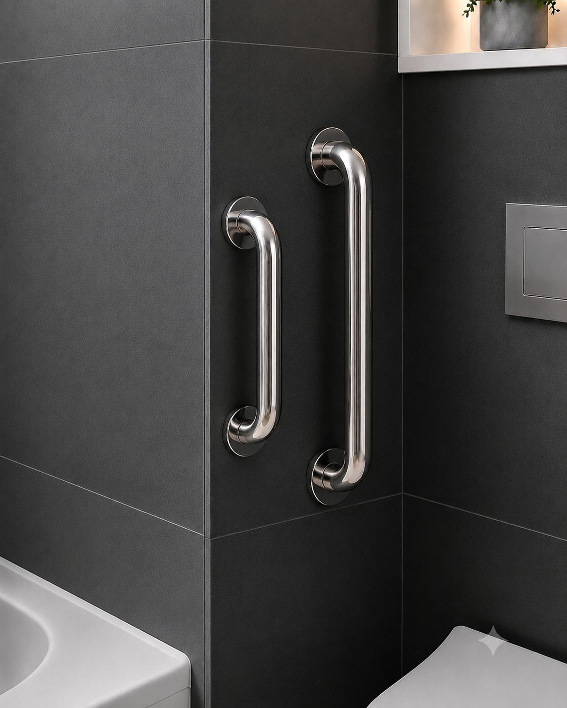 Shiny Bathroom Grab Bar 32mm