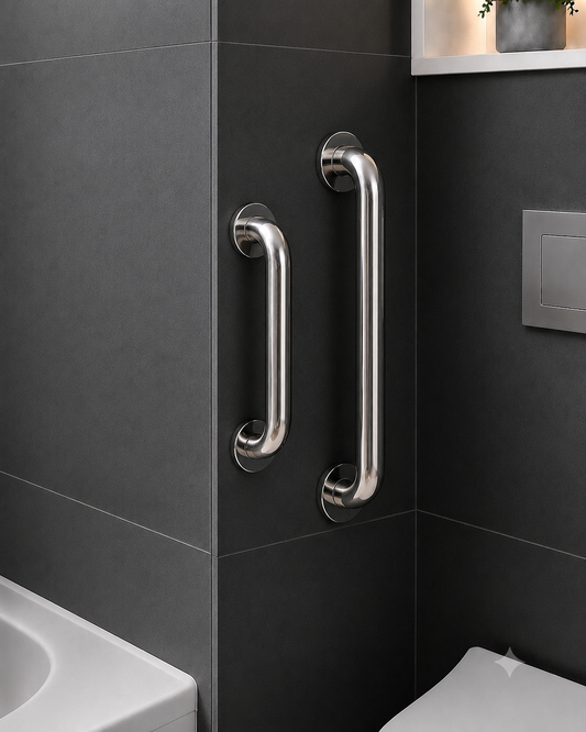 Delight Bathroom Grab Bar – Stainless Steel 304 Wall Mounted Bathtub Handle (32mm | Chrome)