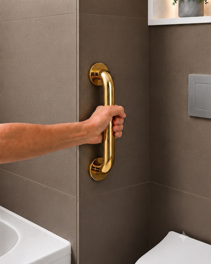 Gold Bathroom Grab Bar 32mm