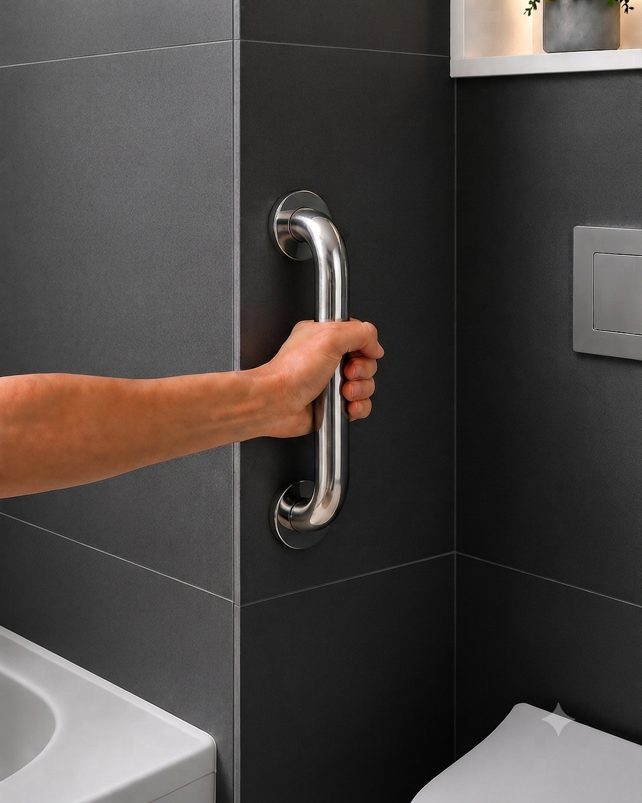 Shiny Bathroom Grab Bar 32mm