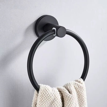 قطع إكسسوارات الحمام 93 لون أسود