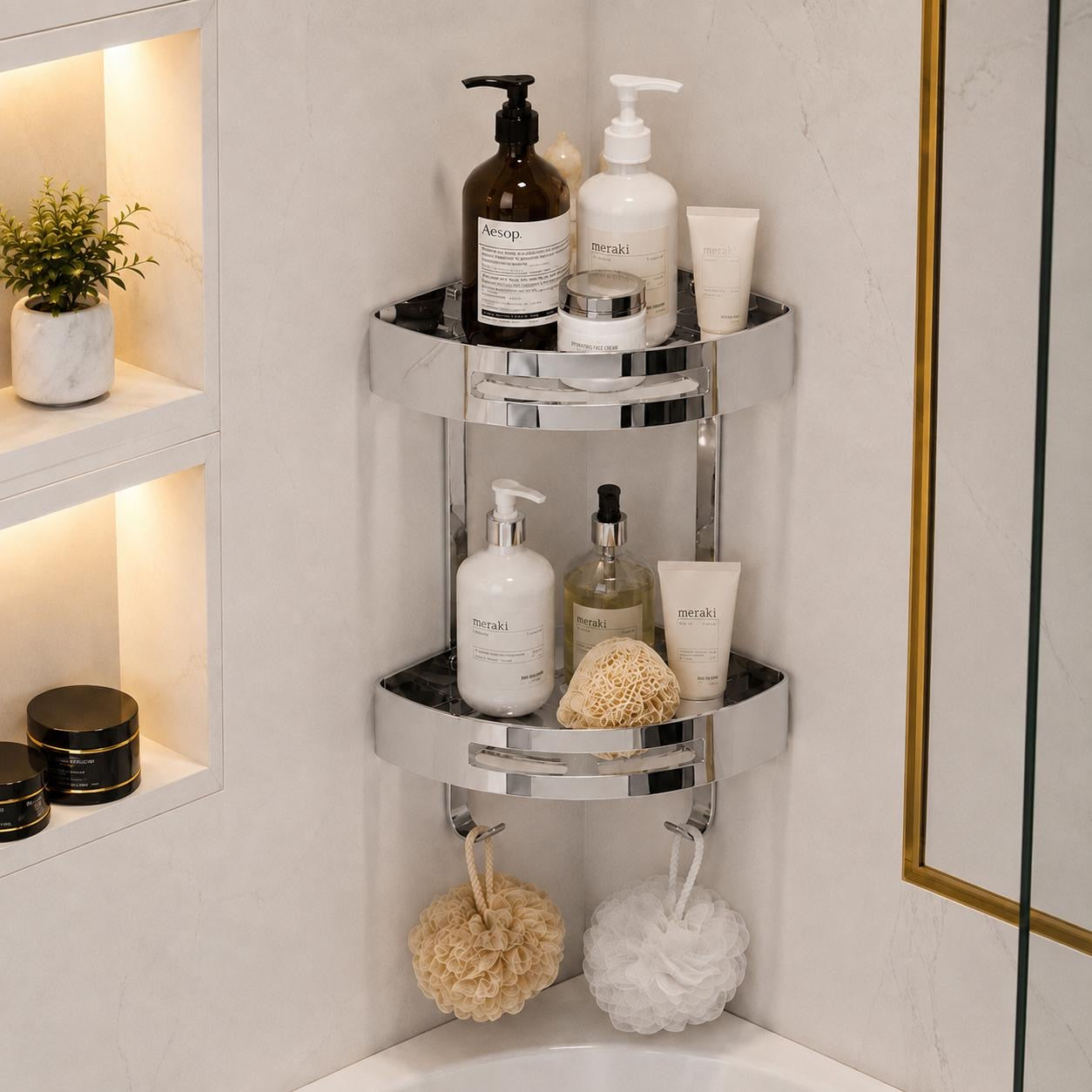 Bathroom corner 203 silver