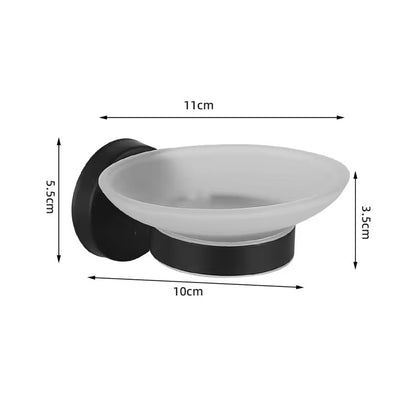 قطع إكسسوارات الحمام 93 لون أسود