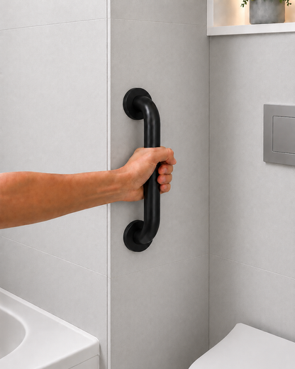 Black Bathroom grab Bar 32mm