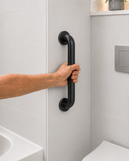 Black Bathroom grab Bar 32mm