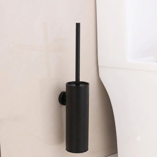 Toilet brush 2025 black with holder