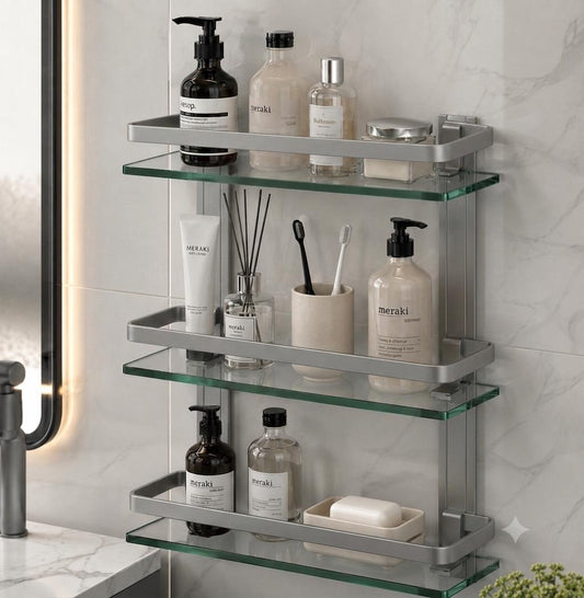 Shower corner glass K1 silver
