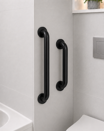 Black Bathroom grab Bar 32mm