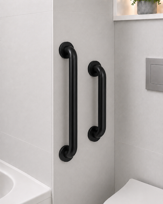 Delight Bathroom Grab Bar – Stainless Steel 304 Wall Mounted Bathtub Handle (32mm | Black)