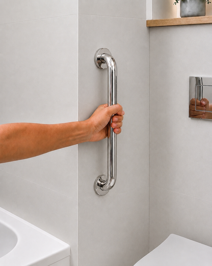 Shiny Bathroom Grab Bar 25 mm