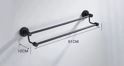 قطع إكسسوارات الحمام 93 لون أسود