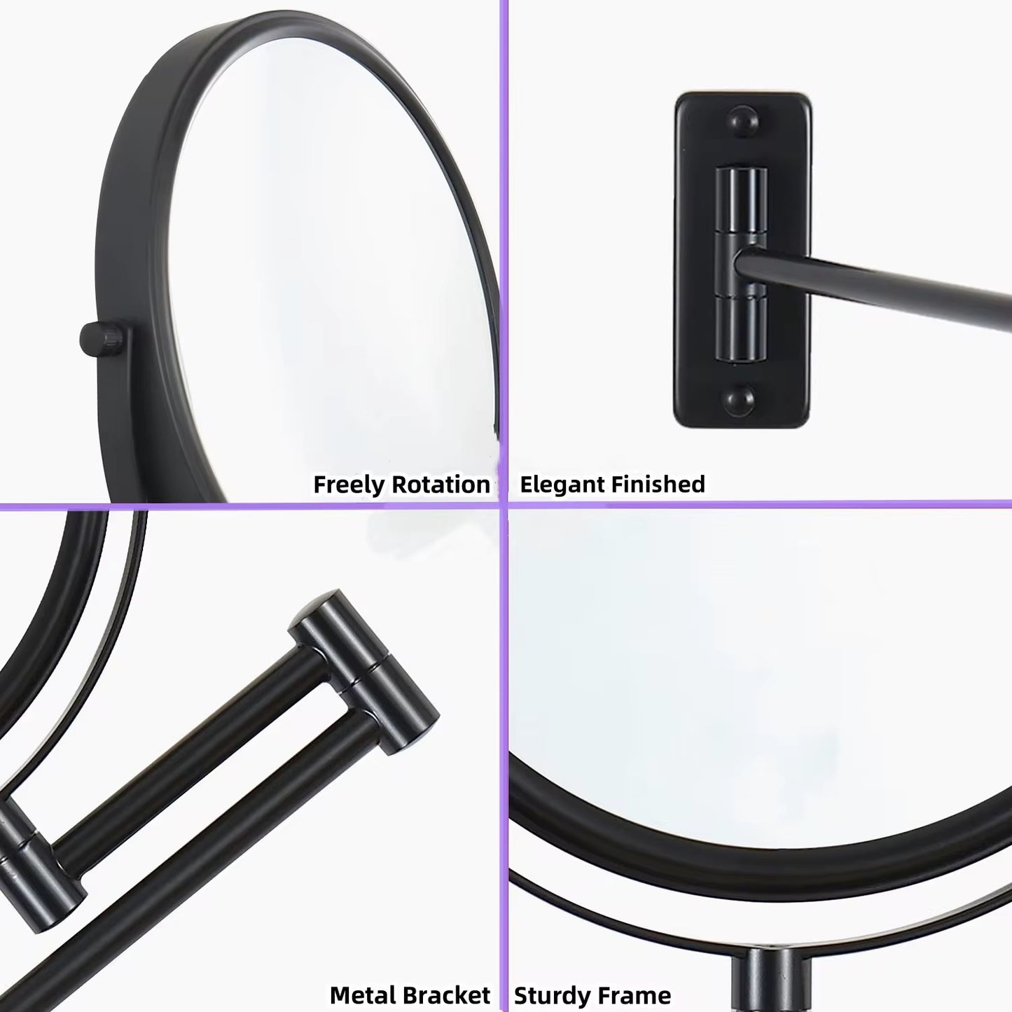 مرآة معدنية مربعة