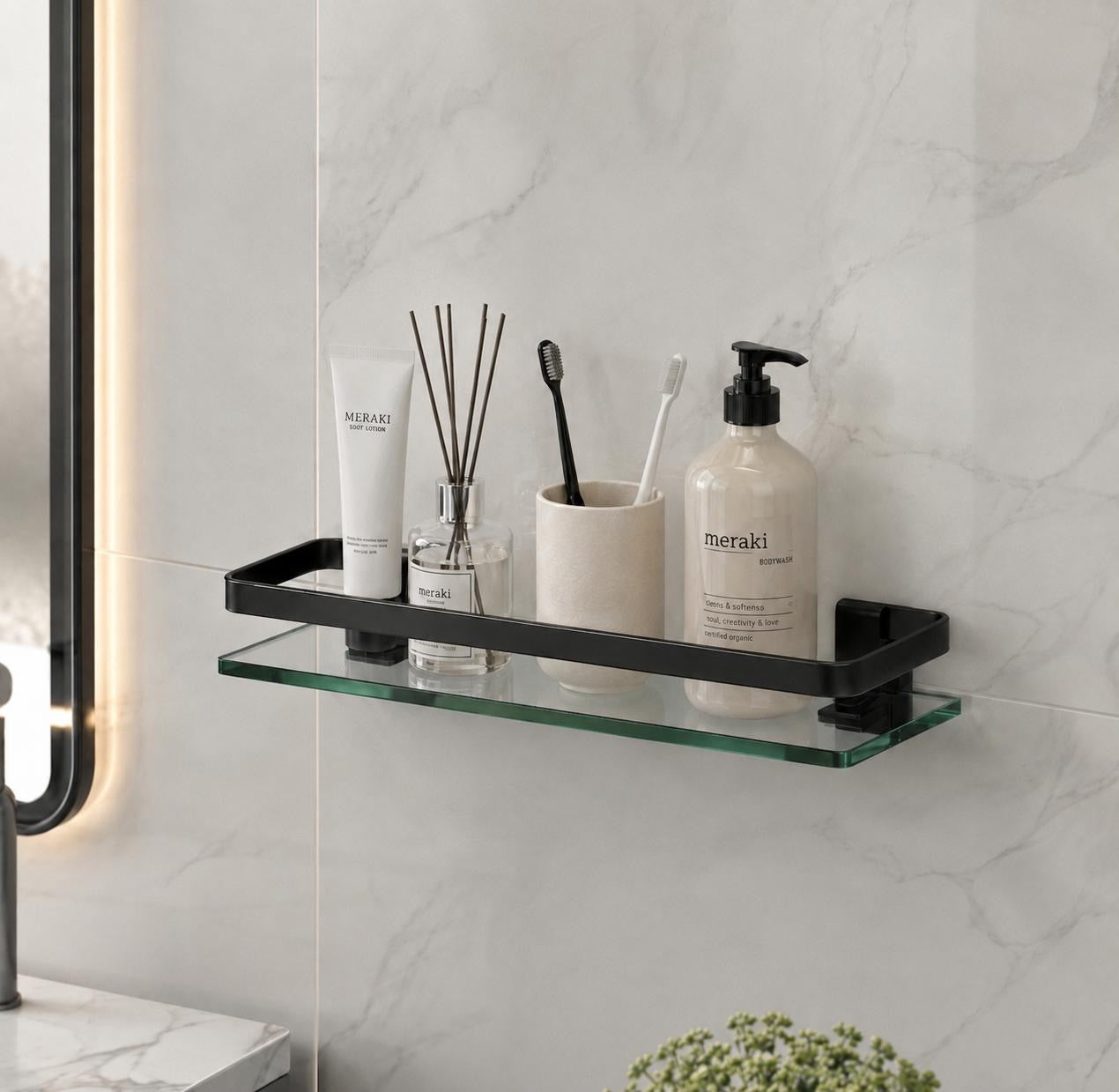 Shower corner glass K1 black