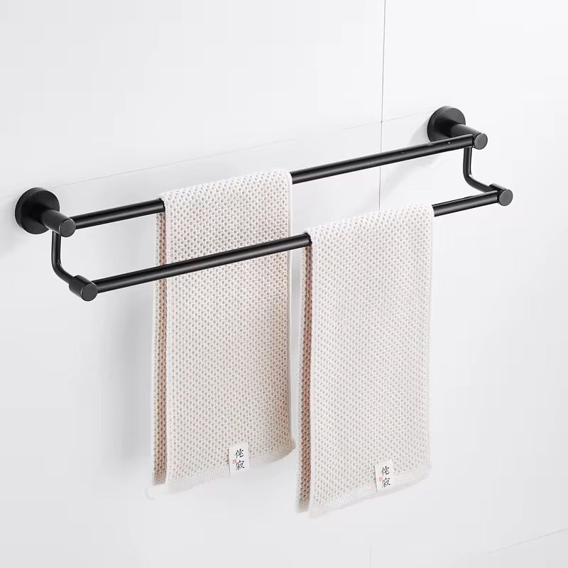 قطع إكسسوارات الحمام 93 لون أسود