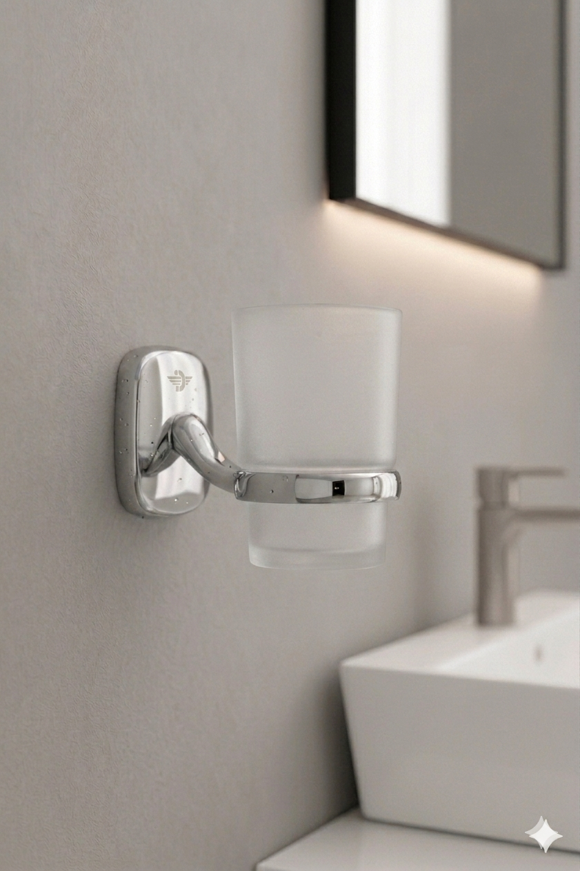 Delight Bathroom Accessories Set 116 silver color
