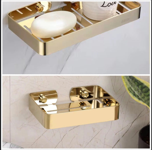 حامل صابون ذهبي