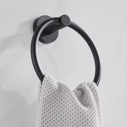 قطع إكسسوارات الحمام 93 لون أسود