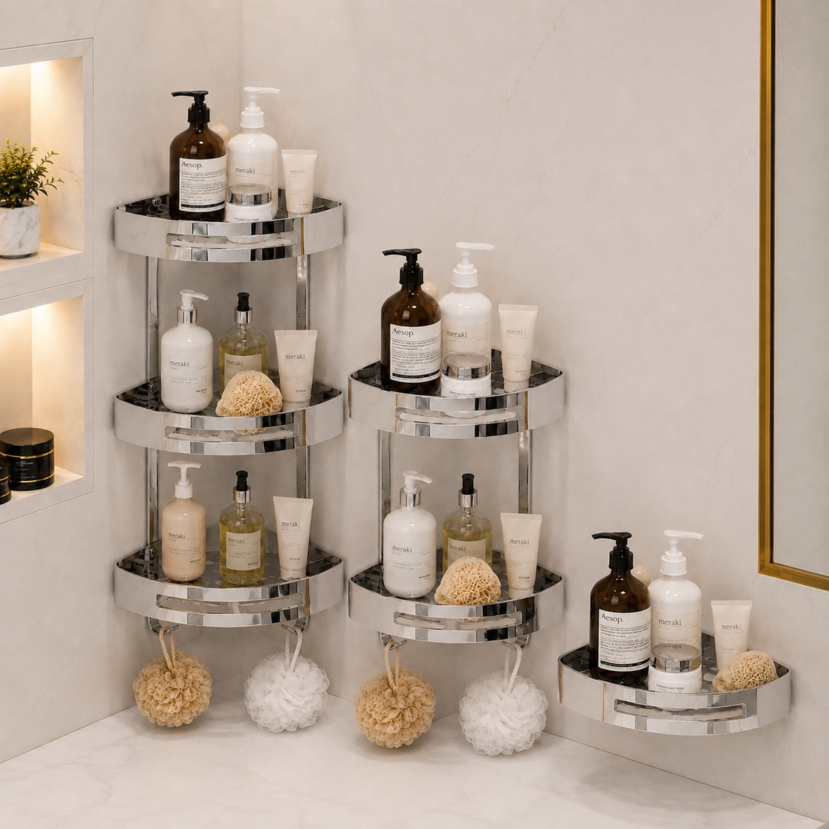 Bathroom corner 203 silver