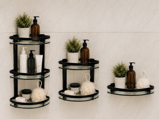 Shower corner glass K2 black