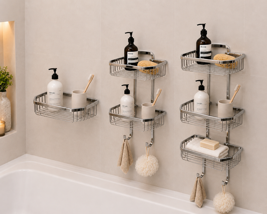 Bathroom corner 35 silver