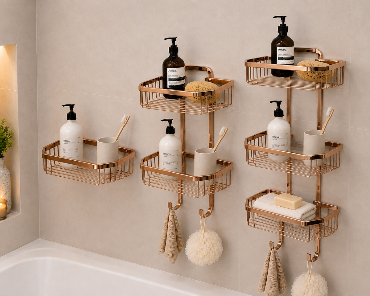 Bathroom corner 35 rose gold