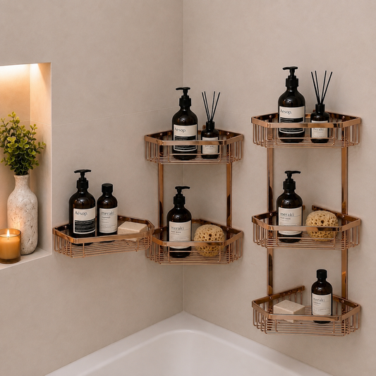 Bathroom corner 33 rose gold