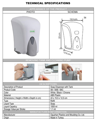 VIALLI Liquid Soap Dispenser S6