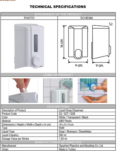 VIALLI Liquid Soap Dispenser S2