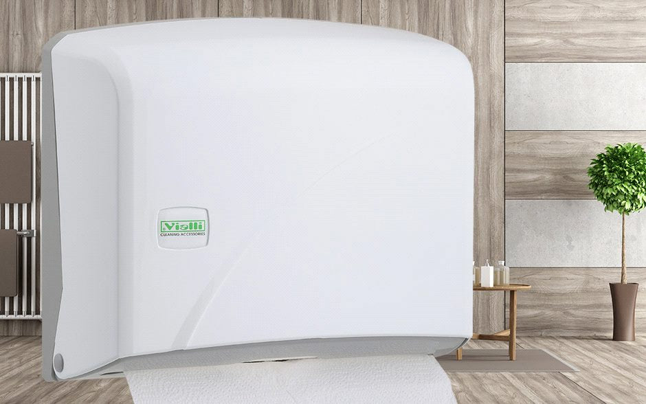 VIALLI Paper Towel Dispenser – Acrylic | Black & White | Model K1