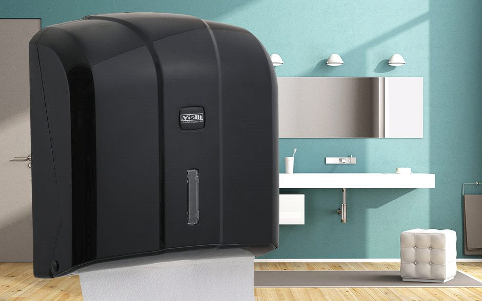 VIALLI Paper Towel Dispenser – Acrylic | Black & White | Model KH300