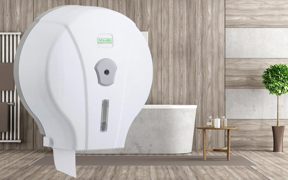 VIALLI Paper Towel Dispenser – Acrylic | Black & White | Model MJ1